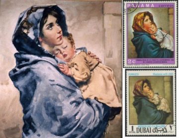 La Madonna del Ferruzzi e francobolli commemorativi - wiki