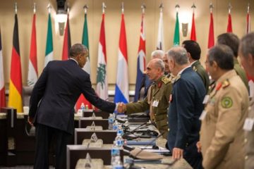 President Barack Obama bids farewell to Iraqi Army General Babakir Zebari after a meeting to discuss the ongoing campaign against ISIL (Official White House Photo by Pete Souza)