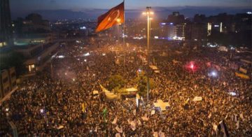 Taksim Square and Gezi Park during the 2013 protests. Author: Fleshstorm