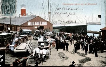 Canada - Québec, 1908 arrivo di emigranti nel porto di Montreal (Fondazione Paolo Cresci - Lucca)