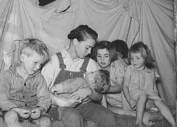 Children of John Harshenberger, Mennonite farmer. Sheridan County, Montana. Author Russell Lee, for the U. S. government.