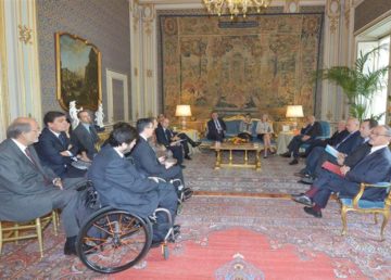 Didascalia 1: Il Presidente Napolitano incontra rappresentanti di Associazioni delle persone con disabilità in occasione della