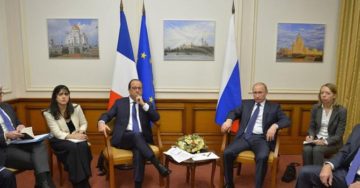 Meeting Putin Hollande dic. 6 2014. Photo: the Presidential Press and Information Office