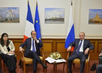 Meeting Putin Hollande dic. 6 2014. Photo: the Presidential Press and Information Office
