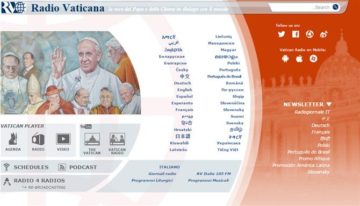 Homepage del sito http://www.radiovaticana.va/