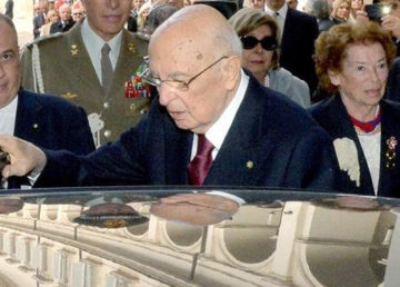 Il Presidente Napolitano lascia il Quirinale. Foto Quirinale