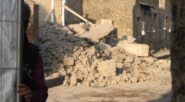 La Domus dei Gladiatori, così chiamata perché al suo interno si allenavano gli atleti nell'antica Pompei, è crollata - Pompei cade a pezzi. Fonte: tg24.sky.it