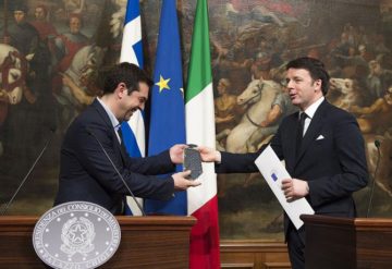 Renzi riceve il Primo ministro greco Tsipras. Foto Flikr