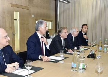 La delegazione italiana al Cio: Comunicazione Coni, Danilo di Tommaso, Presidente Coni, Giovanni Malagò, Presidente Comitato Promotore, Luca di Montezemolo, Segretario Generale, Roberto Fabbricini, Vice Segretario Generale, Carlo Mornati. Foto CIO