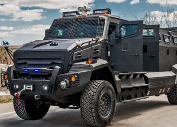 Veicolo corazzato prodotto dalla INKAS® società canadese con sede a Toranto. Immagine tratta dal sito https://inkasarmored.com/inkas-huron-apc/
