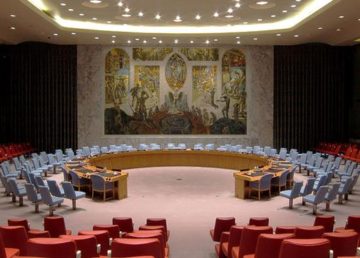 United Nations Security Council on the United Nations Headquarters in New York City, by Neptuul
