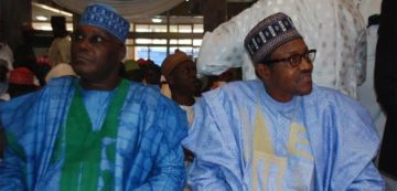 Former Vice-President Atiku Abubakar and Former Head-of-State General Muhammadu Buhari (Rtd) at the First Progressive Governance Lecture Series. July 20, 2014 Uploaded by Wikiregina