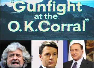 Montaggio italiani.net. "Gunfight at the ok corall (1)". Con licenza Pubblico dominio tramite Wikimedia Commons - http://commons.wikimedia.org/wiki/File:Gunfight_at_the_ok_corall_(1).jpg#/media/File:Gunfight_at_the_ok_corall_(1).jpg