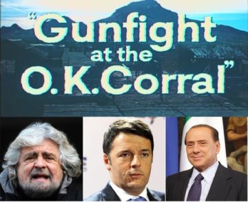 Montaggio italiani.net. "Gunfight at the ok corall (1)". Con licenza Pubblico dominio tramite Wikimedia Commons - http://commons.wikimedia.org/wiki/File:Gunfight_at_the_ok_corall_(1).jpg#/media/File:Gunfight_at_the_ok_corall_(1).jpg