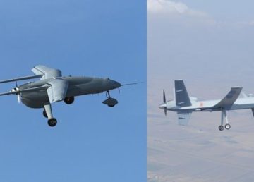 A sinistra il Falco Selex ES di Finmeccanica. Immagine da http://www.finmeccanica.com/-/falco. A destra il Predator dell'aeronautica militare. Immagine da http://www.aeronautica.difesa.it/Mezzi/velivoliDotazione/Pagine/MQ-9PredatorB.aspx