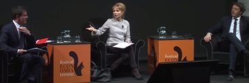 Il Presidente del Consiglio, Matteo Renzi, partecipa a Trento al 10° Festival dell’Economia. Immagine da video http://www.governo.it/Presidente/AudioVisivi/dettaglio.asp?d=78630