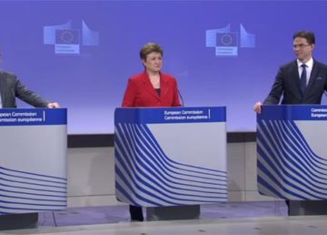 Press conference VP Kristalina GEORGIEVA, VP Jyrki KATAINEN, Commissioner Carlos MOEDAS. Negotiations on the Regulation for a European Fund for Strategic Investments (EFSI). Fonte: http://ec.europa.eu/avservices/video/player.cfm?ref=I103927