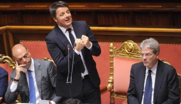 24 Giugno 2015. Il Presidente del Consiglio Matteo Renzi al Senato per le comunicazioni in vista del Consiglio Europeo del 25 e 26 giugno. foto: Tiberio Barchielli