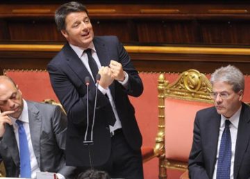 24 Giugno 2015. Il Presidente del Consiglio Matteo Renzi al Senato per le comunicazioni in vista del Consiglio Europeo del 25 e 26 giugno. foto: Tiberio Barchielli