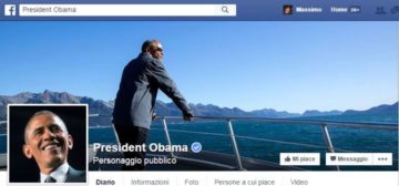 La nuova pagina Facebook del presidente Obama