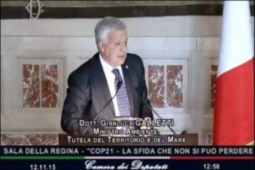 Il ministro dell’ambiente Gianluca Galletti. Fonte: Webtv Camera