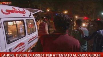 Lahore Fermo Immagine skyTG24. Fonte: http://video.sky.it/news/mondo/lahore_decine_di_arresti_per_attentato_al_parco_giochi/v277306.vid