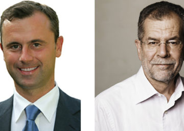Norbert Hofer [Foto di GüntherBilles - Opera propria (own photo), Pubblico dominio, https://commons.wikimedia.org/w/index.php?curid=5143435] e Alexander Van der Bellen [CC BY-SA 3.0, https://commons.wikimedia.org/w/index.php?curid=1262415]