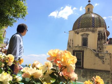 Positano, la cupola della chiesa madre vista dal Palazzo Murat – Foto di Massimo Predieri