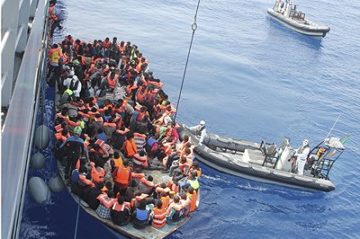 Operazione Triton. Foto https://it.wikipedia.org/wiki/Operazione_Triton#/media/File:LE_Eithne_Operation_Triton.jpg