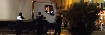 Nizza. Massacro del 14 luglio. Ucciso l’attentatore. Fermo immagine da http://it.euronews.com/2016/07/15/massacro-di-nizza-la-polizia-neutralizza-il-conducente-del-camion-video/