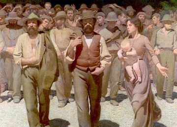 Il quarto stato https://it.wikipedia.org/wiki/Giuseppe_Pellizza_da_Volpedo#/media/File:Quarto_Stato.jpg