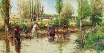 Raccolta della canapa nell'Ottocento in un quadro di un pittore austriaco Di Theodor von Hörmann - http://www.imkinsky.com/, Pubblico dominio, https://commons.wikimedia.org/w/index.php?curid=562106