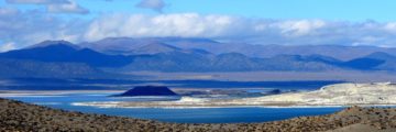 Mono Lake as seen from California State Route 120 (Mono Mills Road) on south. Photo by Nandaro - Own work, CC BY-SA 3.0, https://commons.wikimedia.org/w/index.php?curid=30639988