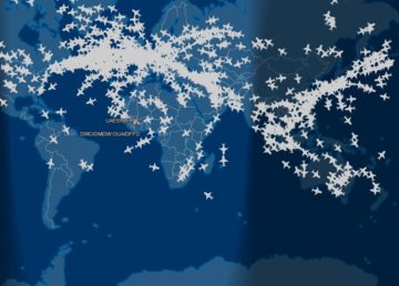 Tracking in tempo reale. Immagine tratta da https://it.flightaware.com/live/