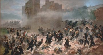 Breccia di Porta Pia olio su tela di Carlo Ademollo (1880 circa) Museo del Risorgimento di Milano http://www.italianostra-milano.org/cms/?q=node/590, Pubblico dominio, https://commons.wikimedia.org/w/index.php?curid=34094428
