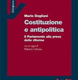 Copertina: Costituzione e antipolitica di Mario Dogliani – Ediesse - Crs
