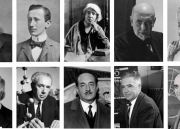 Giosuè Carducci, Guglielmo Marconi, Grazia Daledda, Luigi Pirandello, Rita Levi Montalcini, Mario Capecchi, Giulio Natta, Salvatore Quasimodo, Emilio Segrè, Enrico Fermi.