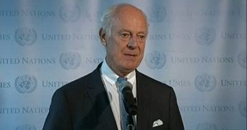 Staffan de Mistura (UN Special Envoy for Syria) - Press Conference. http://webtv.un.org/watch/staffan-de-mistura-special-envoy-for-syria-press-conference/3806197677001