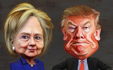 Hillary Clinton, Donald Trump, di DonkeyHotey, Flickr