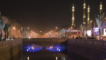 Downtown Aleppo, Queik river at night. Syrian Republic (photo by Mohamed Zaki)