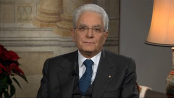 Il Presidente Mattarella nel suo discorso agli italiani del 31.12.2016. Fonte: https://www.youtube.com/user/presidenzarepubblica