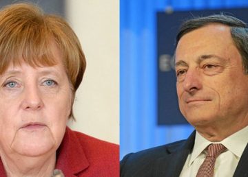 Merkel e Draghi. Montaggio redazionale