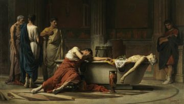 Quadro di Manuel Domínguez Sánchez, Il suicidio di Seneca, 1871, Museo Nacional del Prado, Madrid