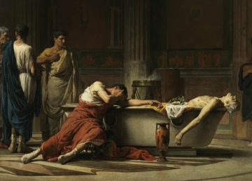 Quadro di Manuel Domínguez Sánchez, Il suicidio di Seneca, 1871, Museo Nacional del Prado, Madrid