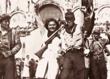 Partigiani garibaldini a Venezia, aprile 1945. Foto via Wikimedia Commons.