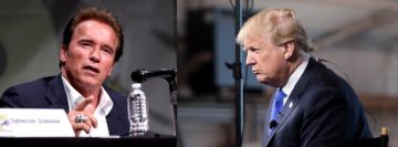 Donald Trump / Arnold Schwarzenegger, fotomontaggio Italiani, foto originali di Gage Skidmore (CC BY-SA 2.0)