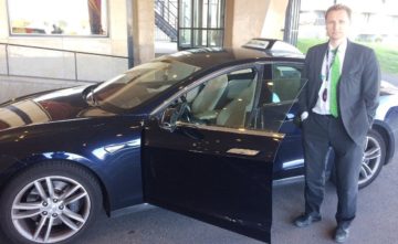 Un taxi elettrico ad Amsterdam, foto di Massimo Predieri