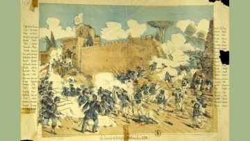 La Breccia di Porta Pia in una litografia colorata del tempo, Roma Museo Centrale del Risorgimento