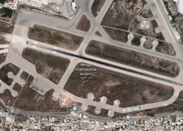 Aeroporto internazionale di Mitiga, Tripoli. Da Google Earth